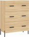 vidaXL - Dressoir - 69,5x34x90 - cm - bewerkt - hout - sonoma - eikenkleurig