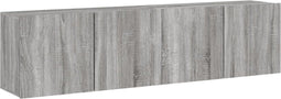 vidaXL - Tv-meubels - 2 - st - wandgemonteerd - 80x30x41 - cm - grijs - sonoma - eiken