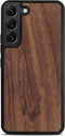 Kudu Samsung Galaxy S22 Plus hoesje case - Houten backcover - Handgemaakt en afgewerkt met duurzaam TPU - Walnoot - Zwart