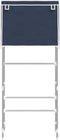vidaXL - Opbergrek - voor - boven - wasmachine - 2-laags - 71x29,5x170,5 - cm - blauw