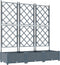 vidaXL - Tuinbak - met - Trellis - 3 - stuks - Lichtgrijs - 120x40x125,5 - cm