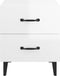vidaXL - Nachtkastjes - 2 - st - 40x35x47 - cm - hoogglans - wit