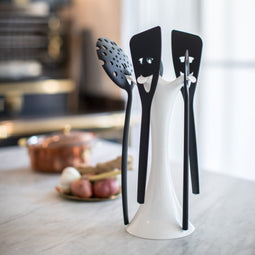 Keukengerei Set met Houder, 6-delig, Zwart en Wit - Koziol | Meeting Point