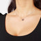 Laura Ferini Dames Ketting Cerchio - Halsketting - 18K Wit Verguld - Zilver - 40,9 cm