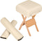 tectake® Kruk - Massage Hocker - 2 rolkussens - Beige (2 stuks)