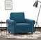 Fauteuil 60 cm fluweel blauw
