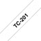 Brother TC-201 - Labeltape - 12mm breed - Zwart op wit - 7,7m (1 stuk)