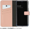 Selencia Hoesje Geschikt voor Samsung Galaxy A14 (5G) / A14 (4G) Hoesje Met Pasjeshouder - Selencia Echt Lederen Bookcase - roze