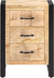 vidaXL - Nachtkastje - 40x35x55 - cm - massief - mangohout