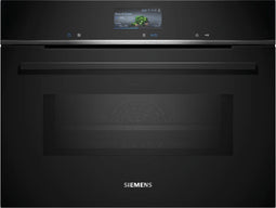 Siemens CM776G1B1 - iQ700 - Compacte inbouwoven met magnetron - 60cm x 45cm - Zwart - activeClean - cookControl Pro - Home Connect