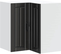 vidaXL - Keukenwandhoekkast - Lucca - bewerkt - hout - zwart
