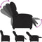 Fauteuil verstelbaar stof zwart