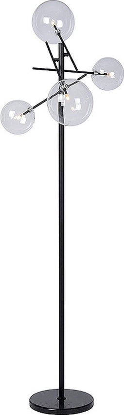 Atmooz - Vloerlamp Mucho - Staande Lamp - Stalamp - Voor binnen - Woonkamer - Zwart - Hoogte = 190cm - Metaal