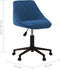vidaXL - Kantoorstoel - draaibaar - fluweel - blauw