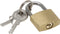 FX Tools Mini hangsloten - 3x - 20mm - koper - 2 x 1 x 4 cm - Hangslotjes