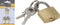 FX Tools Mini hangsloten - 3x - 20mm - koper - 2 x 1 x 4 cm - Hangslotjes