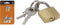 FX Tools Mini hangsloten - 3x - 20mm - koper - 2 x 1 x 4 cm - Hangslotjes