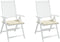 vidaXL - Tuinstoelkussens - 2 - st - 40x40x3 - cm - oxford - stof - crèmekleurig