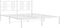 vidaXL - Bedframe - met - hoofdbord - metaal - wit - 150x200 - cm
