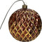 Anna Collection verlichte kerstbal glas - antiek goud -D15 cm- 15 leds