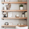 vidaXL - Wandschap - 80x10x6 - cm - onbehandeld - massief - eikenhout