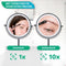 Mirlux Make Up Spiegel - LED Verlichting - 10x Vergroting - Draadloos - Zwart