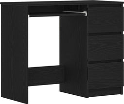 vidaXL - Bureau - 90x45x76 - cm - spaanplaat - zwart - eikenkleurig