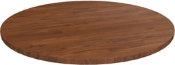 vidaXL - Tafelblad - rond - Ø50x1,5 - cm - bewerkt - massief - eikenhout - donkerbruin