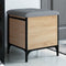 vidaXL - Opbergbankje - 42x42x45 - cm - bewerkt - hout - sonoma - eikenkleurig