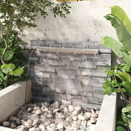 vidaXL - Zwembadwaterval - rechthoekig - 110 - cm - roestvrij - staal
