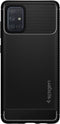 Spigen Rugged Armor - Back Cover - TPU - Samsung Galaxy A71 - Schokbestendig - Zwart