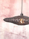 GOOD&MOJO Hanglamp Zanzibar - Rotan Zwart - Ø40x12cm - Modern - Hanglampen Eetkamer, Slaapkamer, Woonkamer