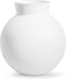 Eco vaas met kraag 'hooper' mat wit h22 d22 cm