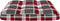 vidaXL - Palletkussens - 2 - st - ruitpatroon - stof - rood