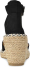 PS Poelman Enid - Espadrilles met Sleehak 8 cm - Zwart - Maat 40