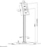 Neomounts FL15-650WH1 kantel- en roteerbare tablet vloersteun voor 9,7-11