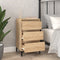 vidaXL - Nachtkastje - 40x35x70 - cm - bewerkt - hout - sonoma - eikenkleurig