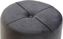 Voetensteun DKD Home Decor Grijs Polyester Metaal Gouden (38 x 38 x 34 cm)