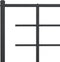 vidaXL - Hoofdbord - 120 - cm - metaal - zwart