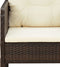vidaXL - 5-delige - Loungeset - met - kussens - poly - rattan - bruin