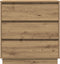 vidaXL - Nachtkastje - met - LED - Artisan - Eik - 71x34,5x75 - cm - Gefabriceerd - Hout