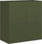 vidaXL - Plantenbak - 40x40x80 - cm - koudgewalst - staal - olijfgroen