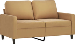 vidaXL - Tweezitsbank - 120 - cm - fluweel - bruin