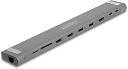 Delock 87895 - USB Hub - 4x USB 3.2 Gen1 5Gb/s 1x USB-C - 1x Ethernet 1Gbps