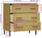 vidaXL - Dressoir - met - 3 - lades - OSLO - 77x40x79,5 - cm - grenenhout - bruin