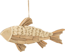 J-Line Hanger Vis - hout - naturel - large