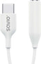 SAVIO AK-52 - Audio-adapter - USB type C (M) naar Jack 3,5 mm (F) - Wit