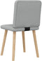 vidaXL - Eetkamerstoelen - 2 - st - stof - lichtgrijs
