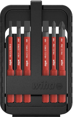 Wiha 43159 - slimBit electric - 6-delige bitset sleufkop & Phillips - VDE getest tot 1.000 V AC (6 stuks)