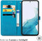 iMoshion Hoesje Geschikt voor Samsung Galaxy A54 (5G) Hoesje Met Pasjeshouder - iMoshion Mandala Bookcase - Turquoise